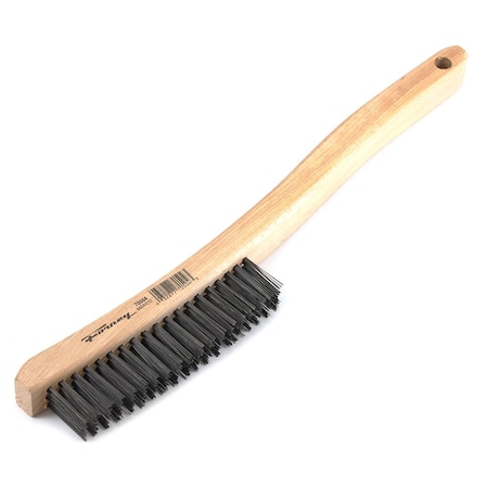 Forney Scratch Brush With Long Handle, Carbon, 3 X 19 Rows 70504